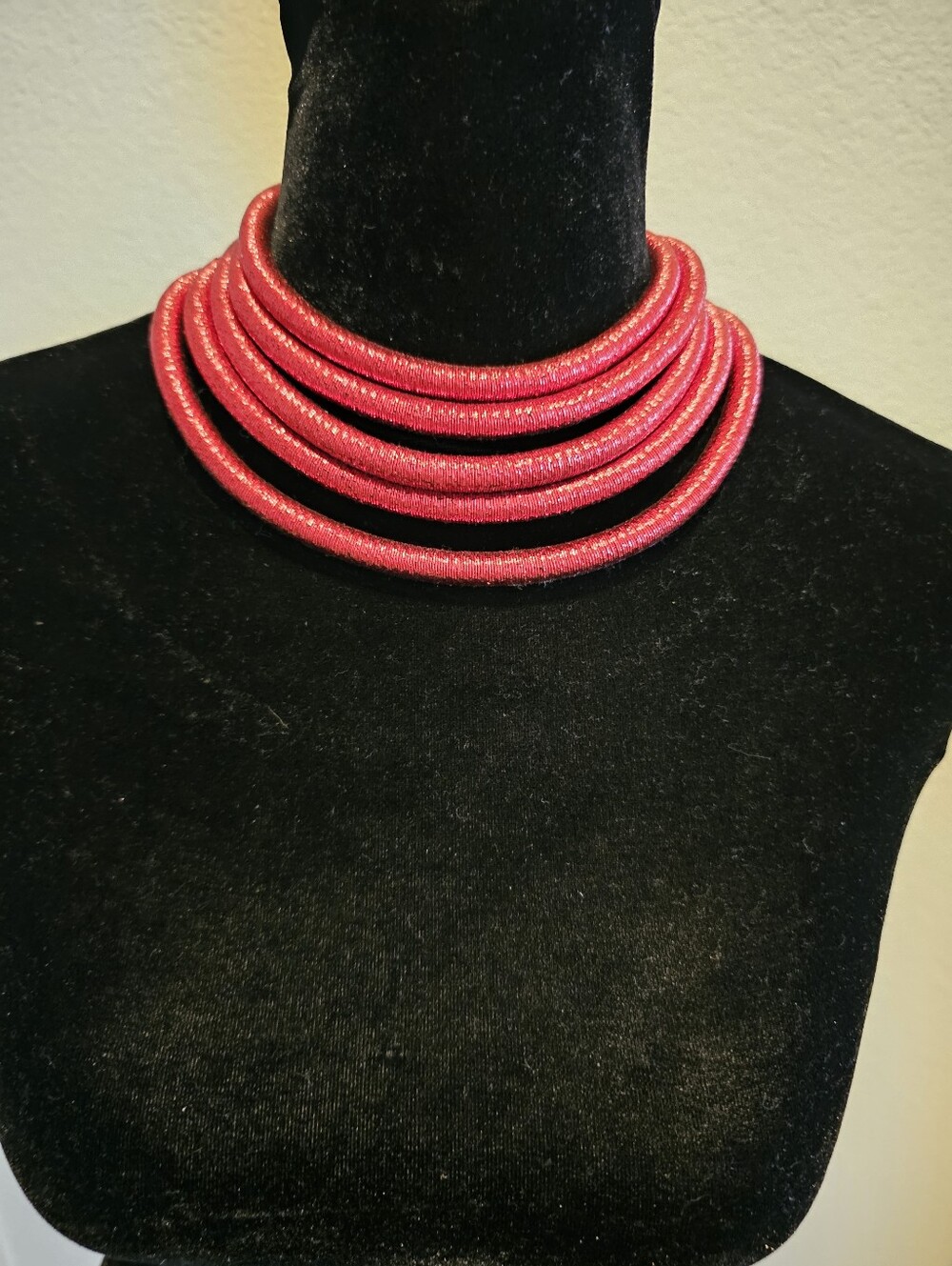 Sassy Jones Red Multi-Strand Wrap Necklace